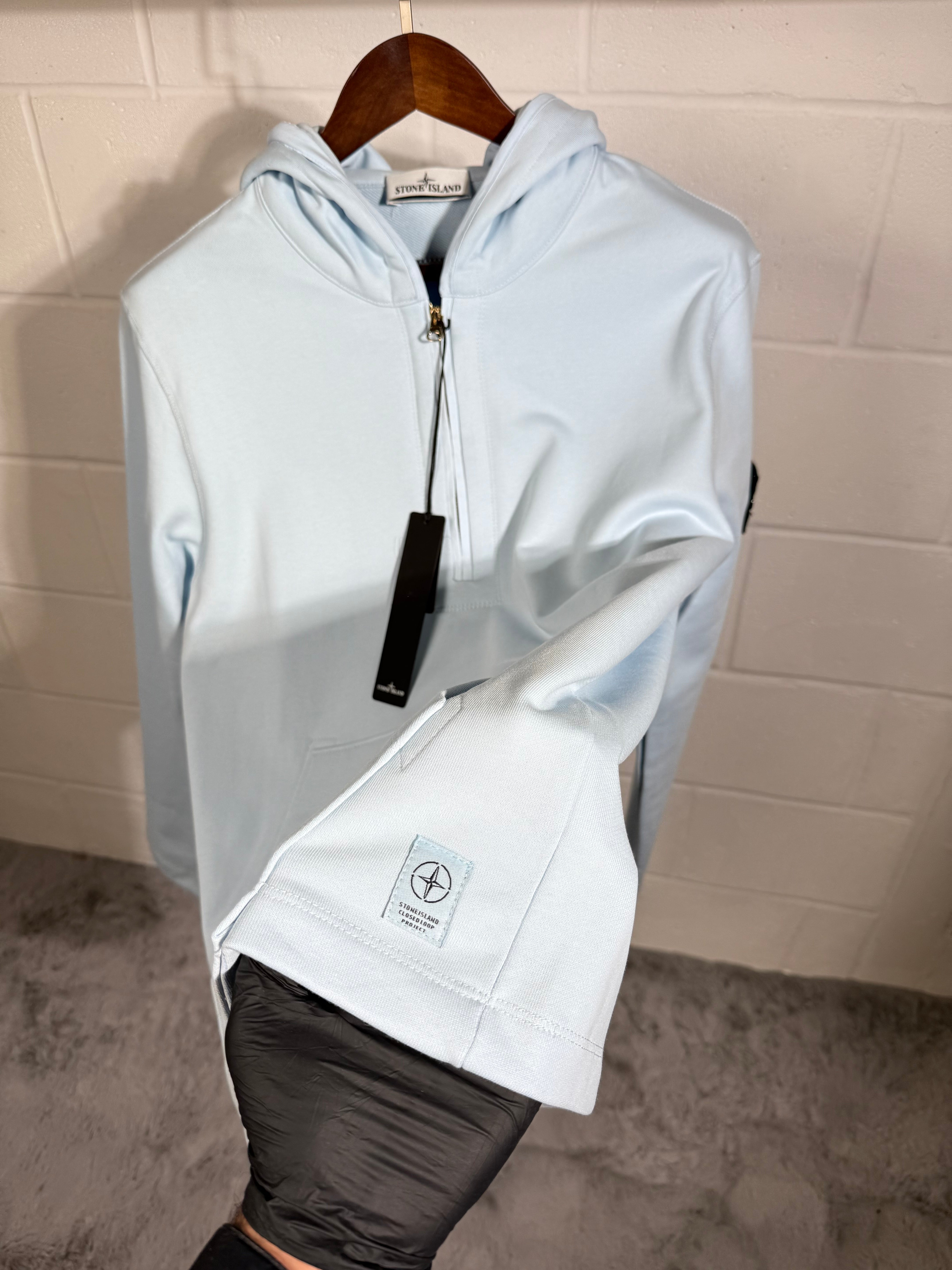 Stone island ghost hoodie baby blue