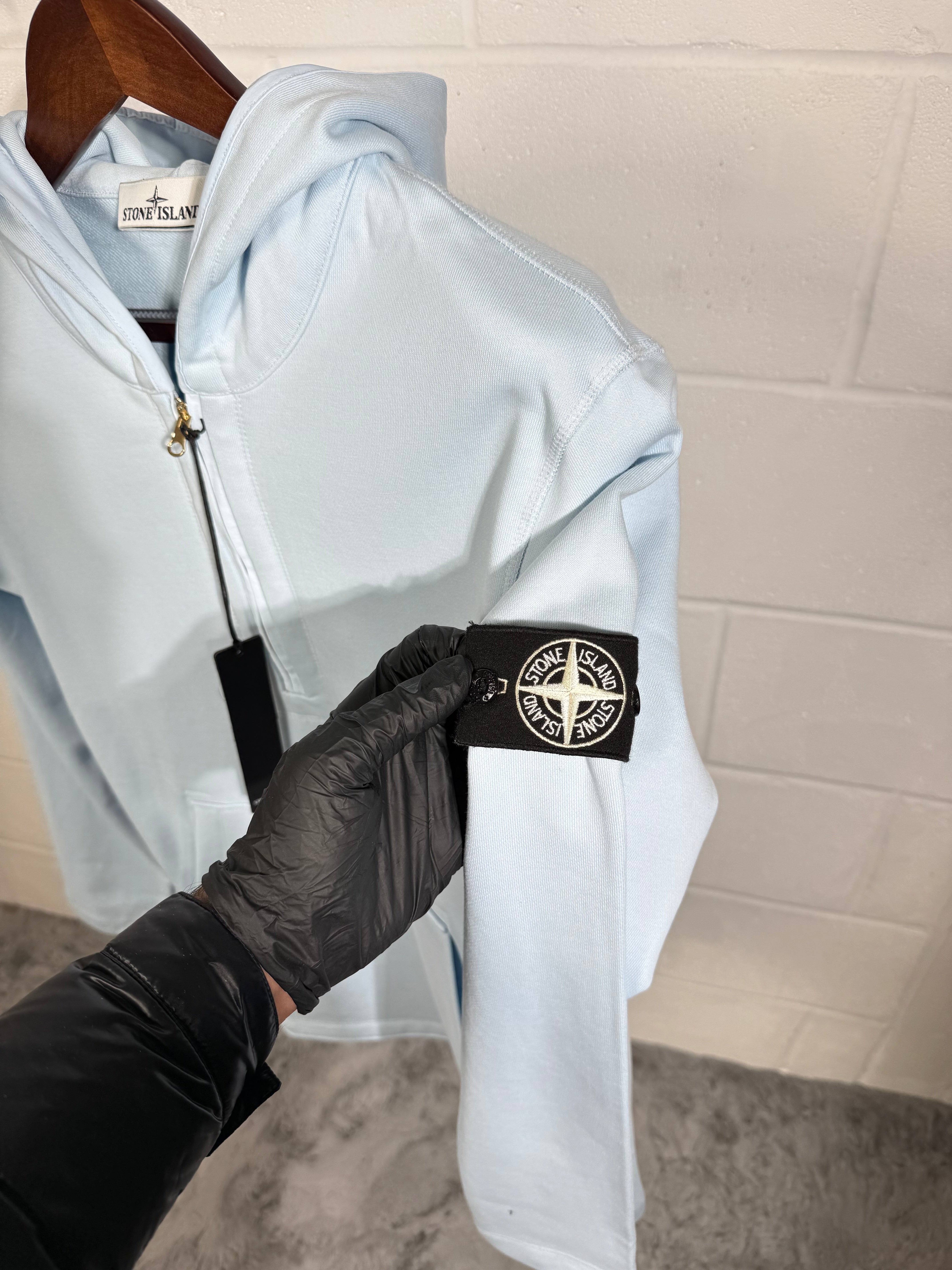 Stone island ghost hoodie baby blue