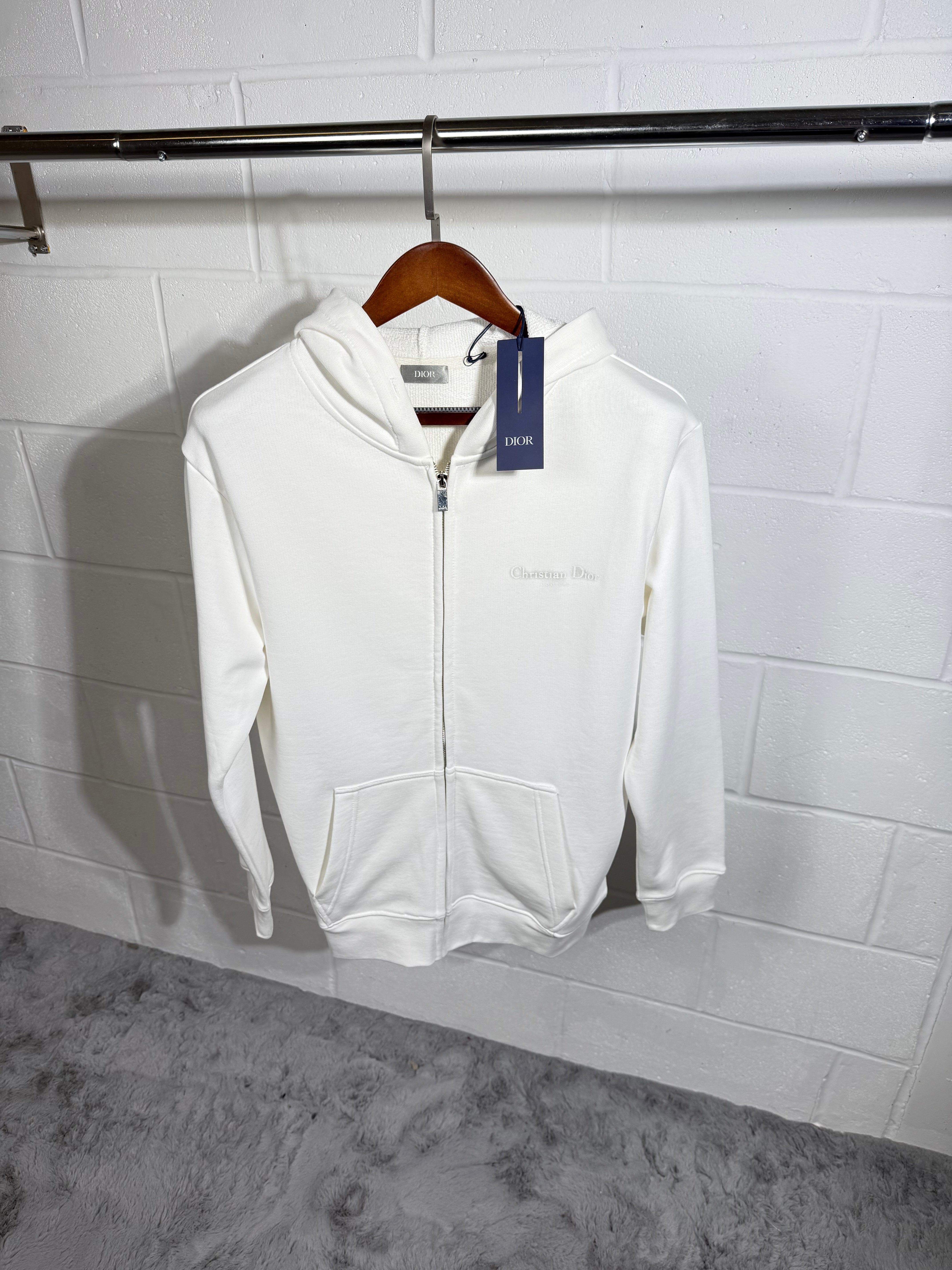 CD zip hoodie white