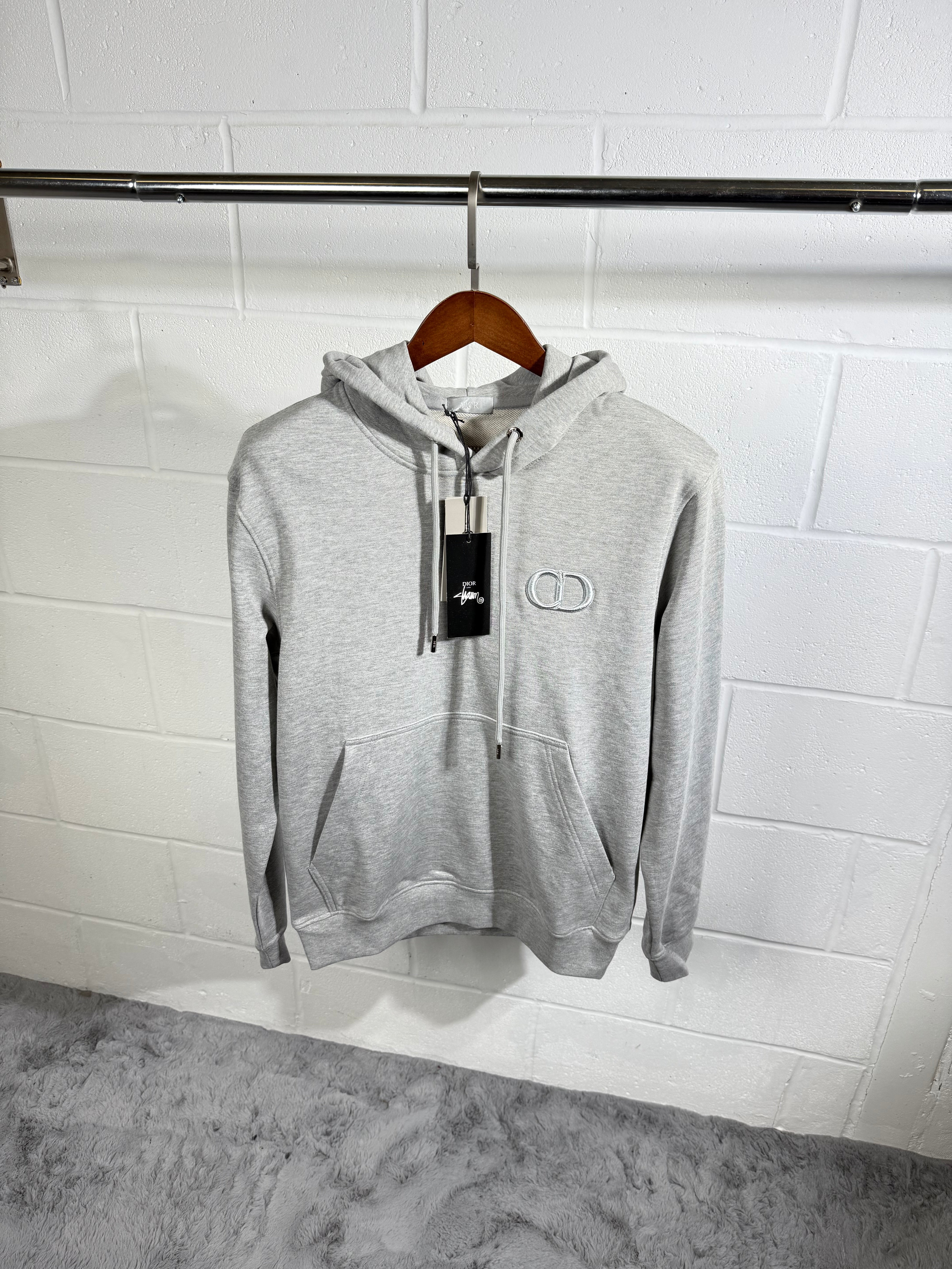 CD logo hoodie light grey