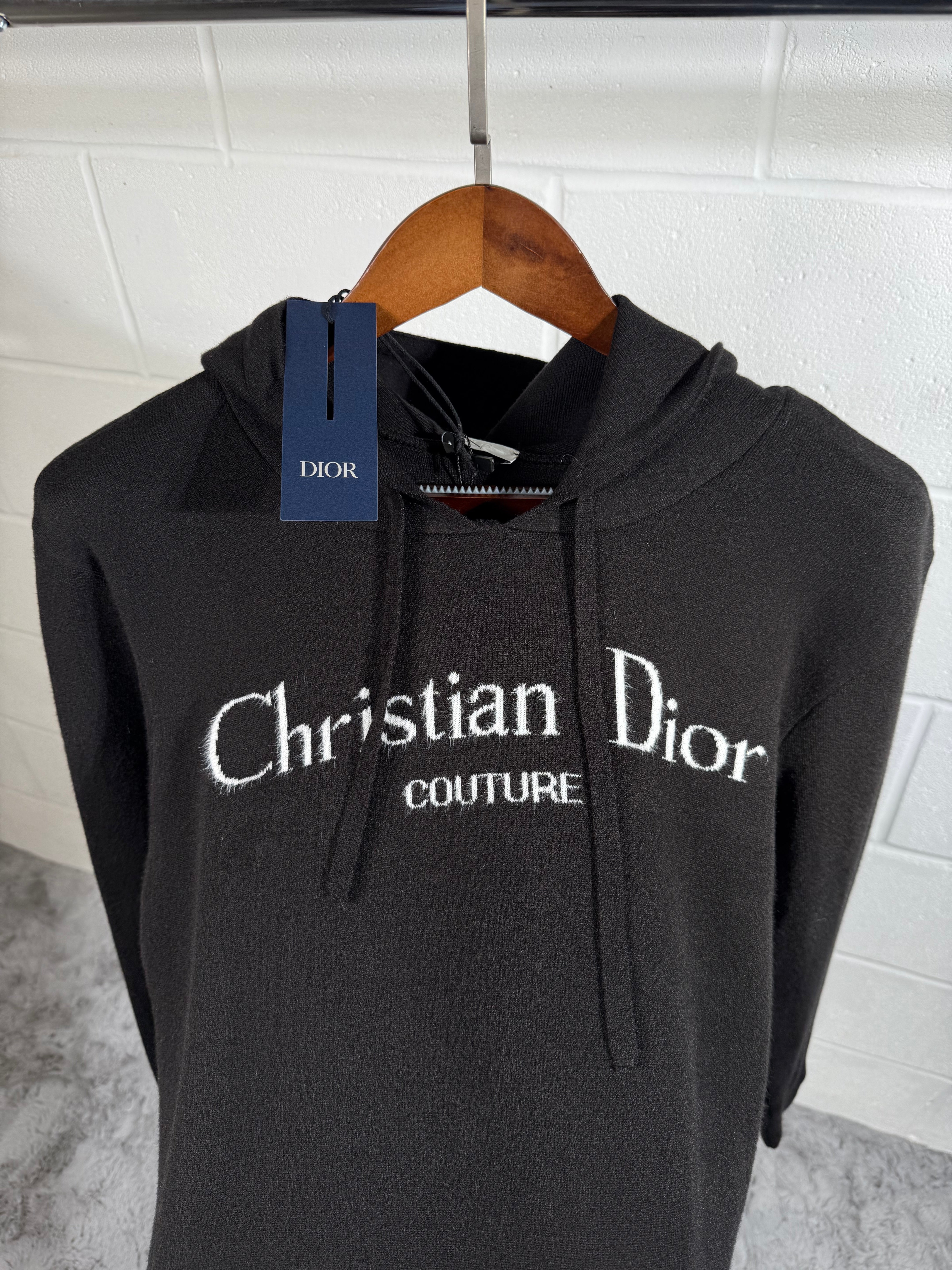 DIOR KNITTED HOODIE BLACK