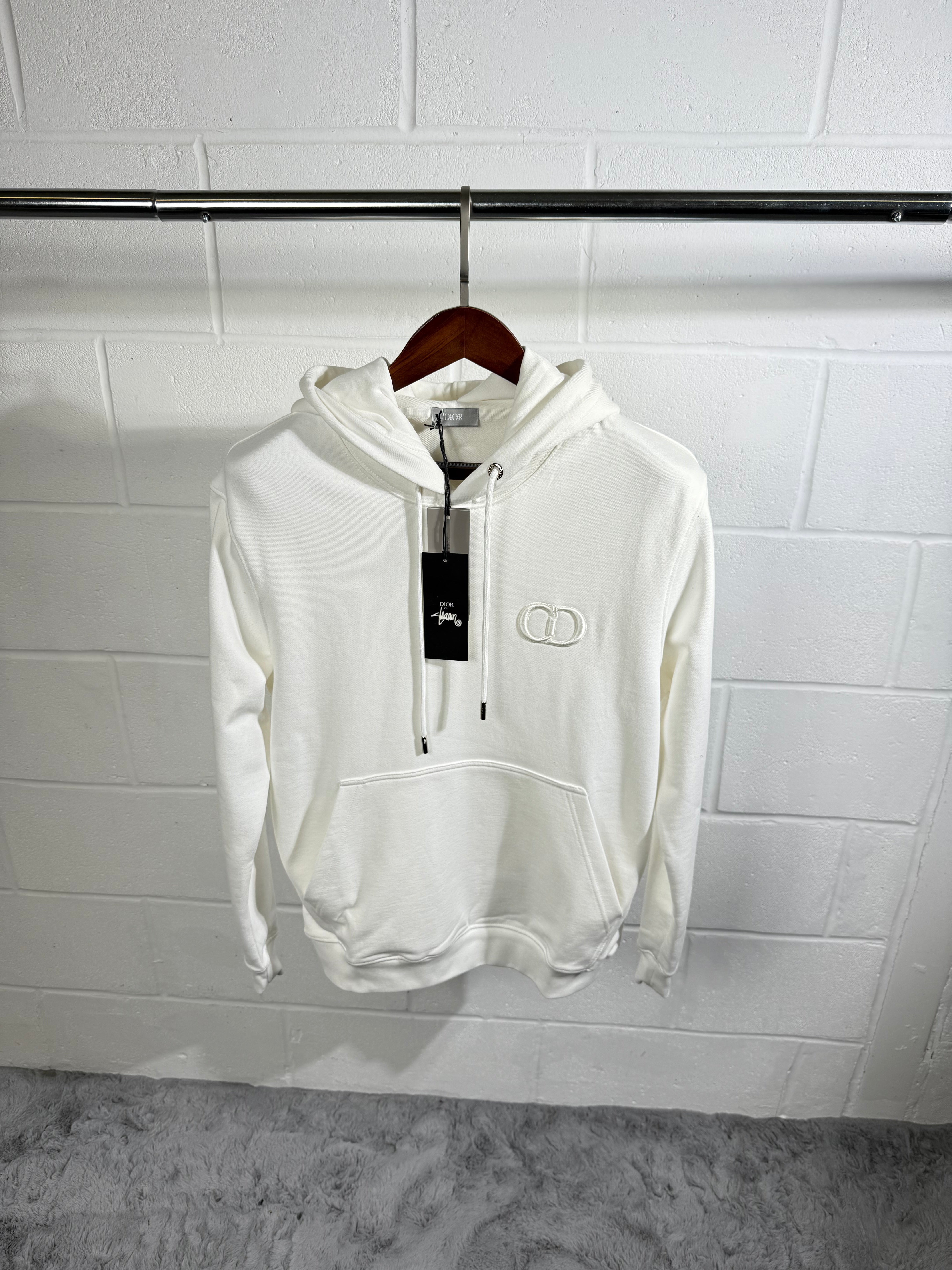 CD logo hoodie white
