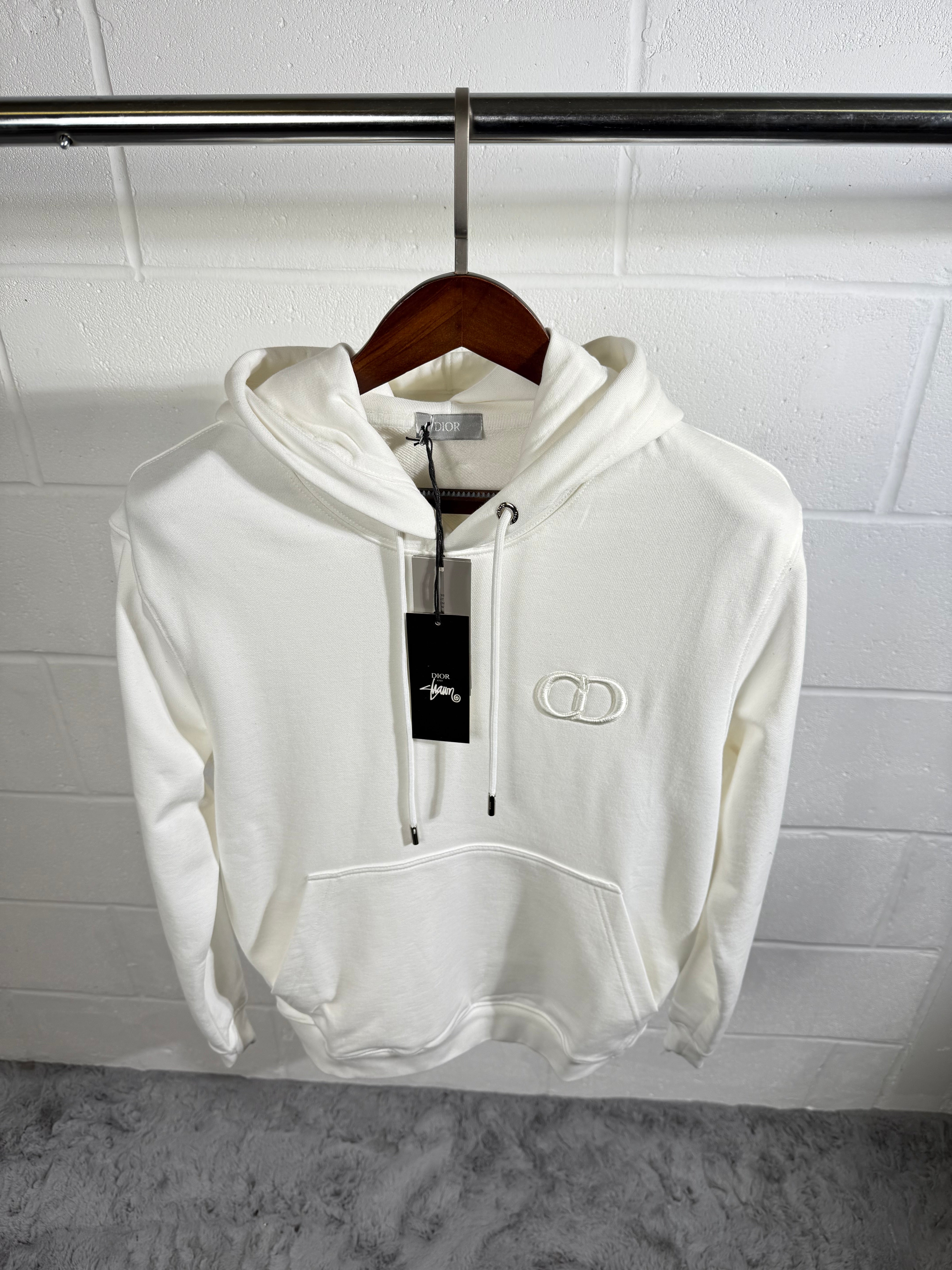 CD logo hoodie white