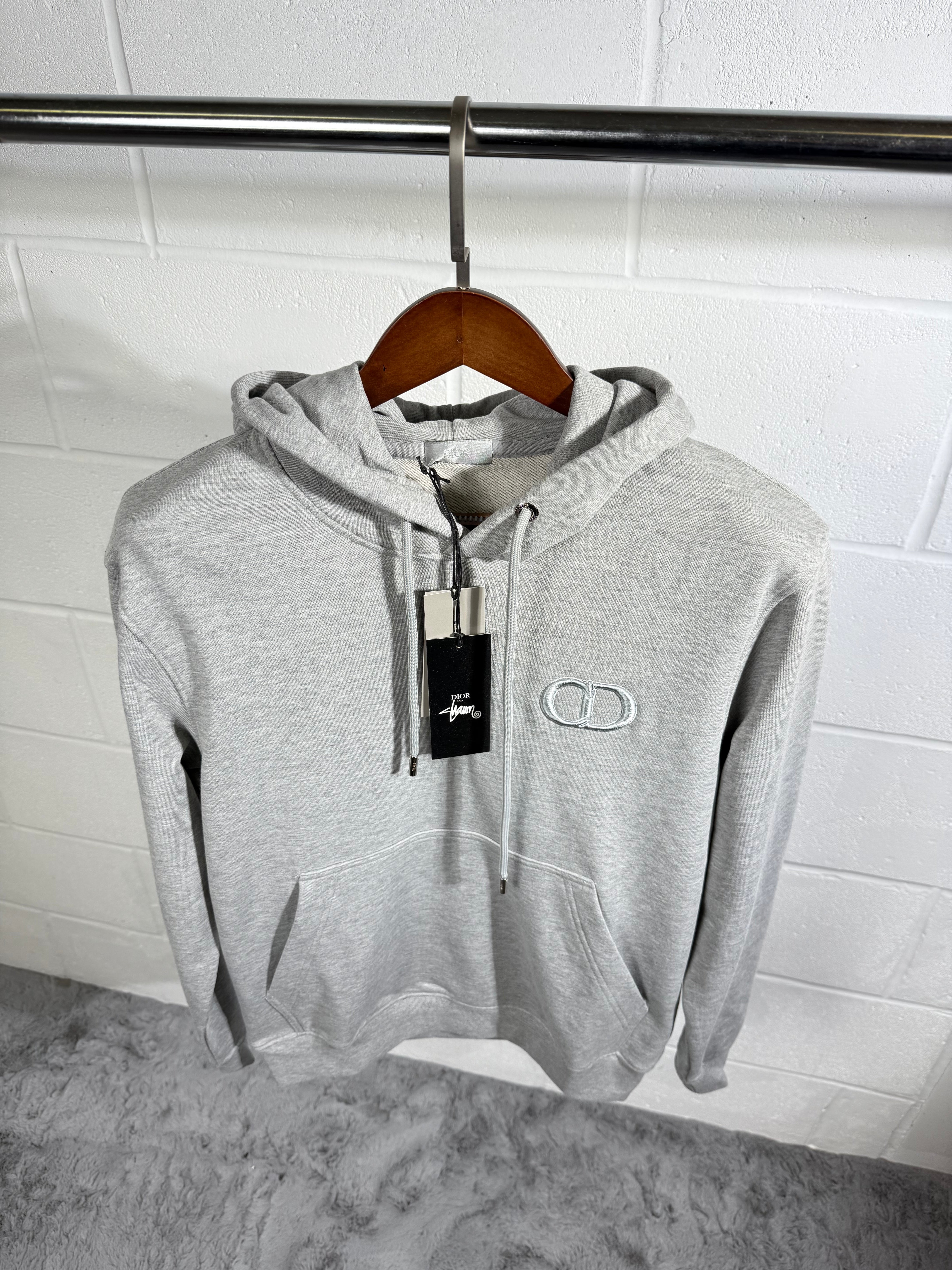 CD logo hoodie light grey