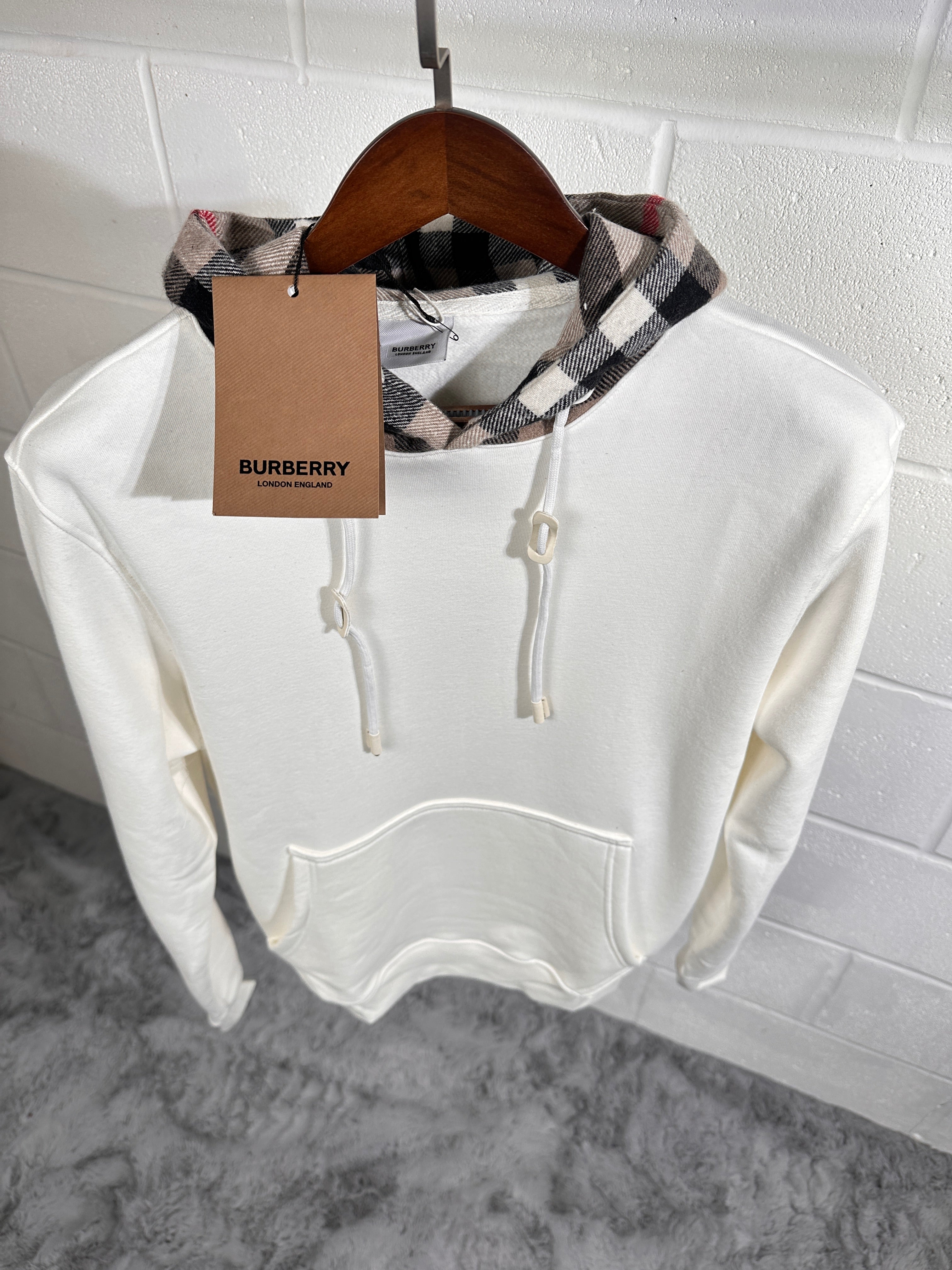 BURB HOODIE WHITE