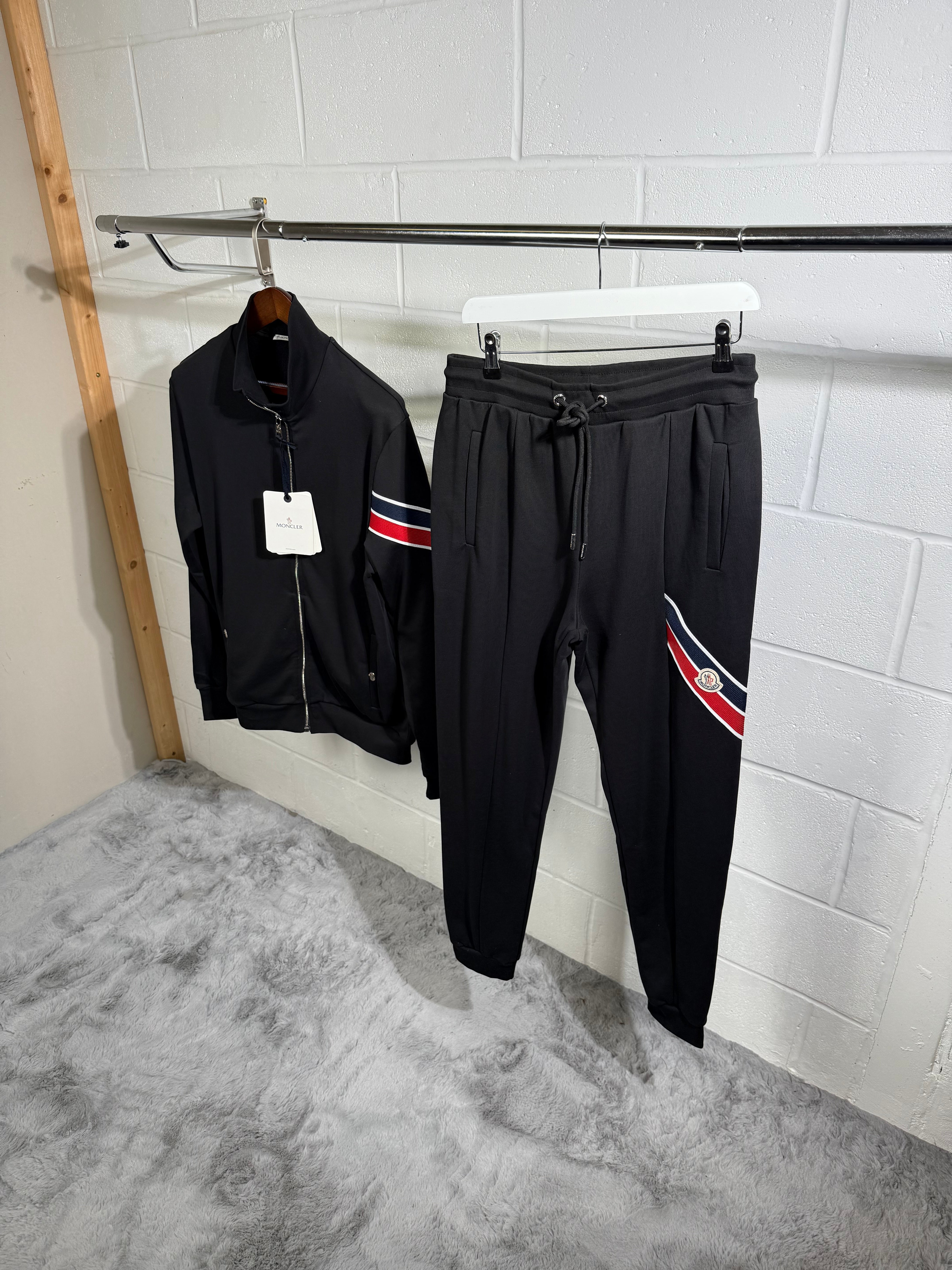 Moncler tracksuit black