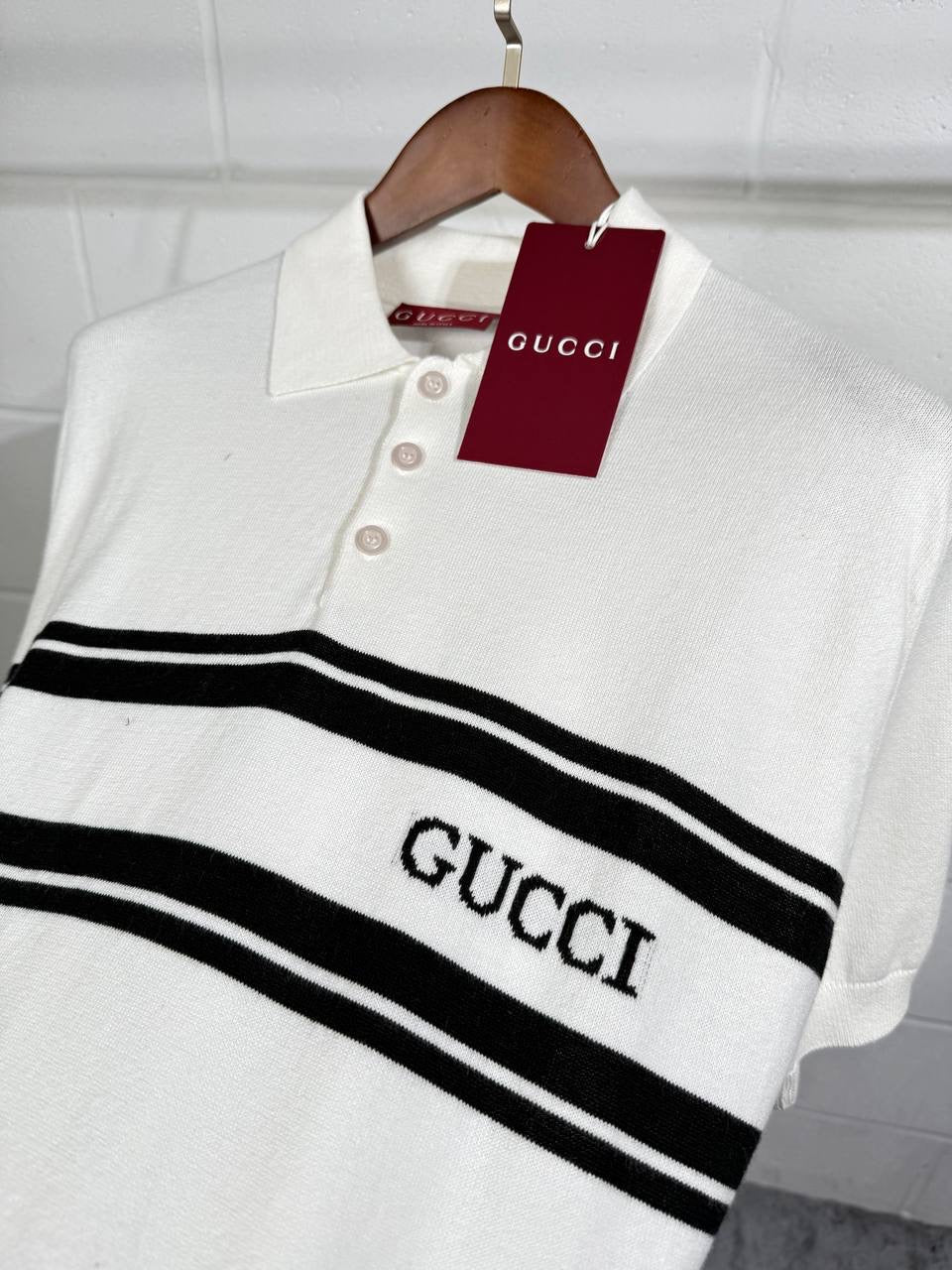 UCCI KNITTED POLO WHITE
